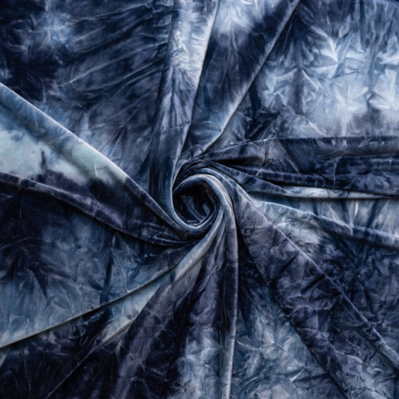 90% Polyester & 10% Spandex Renegade Tie Dyed Stretch Velvet Fabric 56" Width